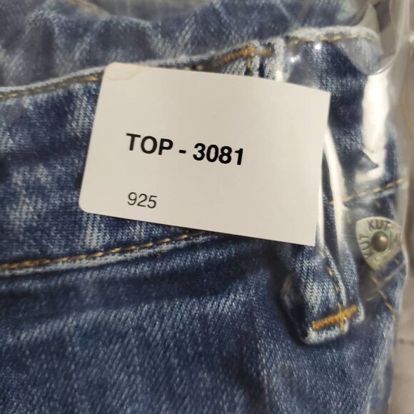 Kut from the Kloth Women’s Denim Bermuda Shorts Size 10 Rolled Cuff Medium Wash - Picture 6 of 6